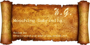 Wosching Gabriella névjegykártya